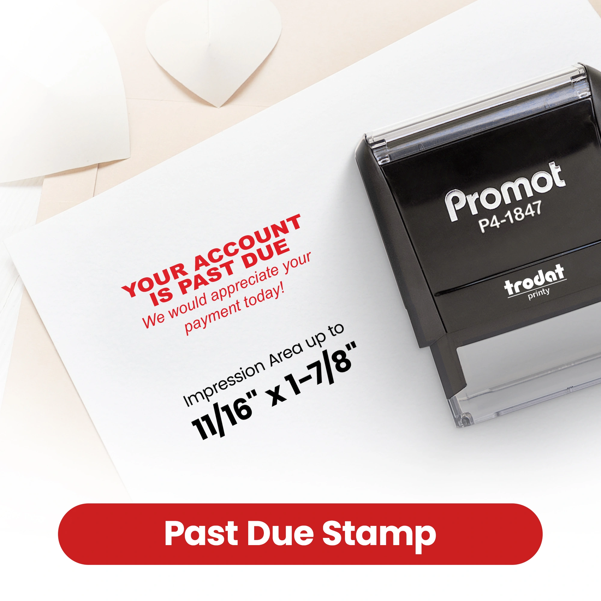 Your Account is Past Due Stamp